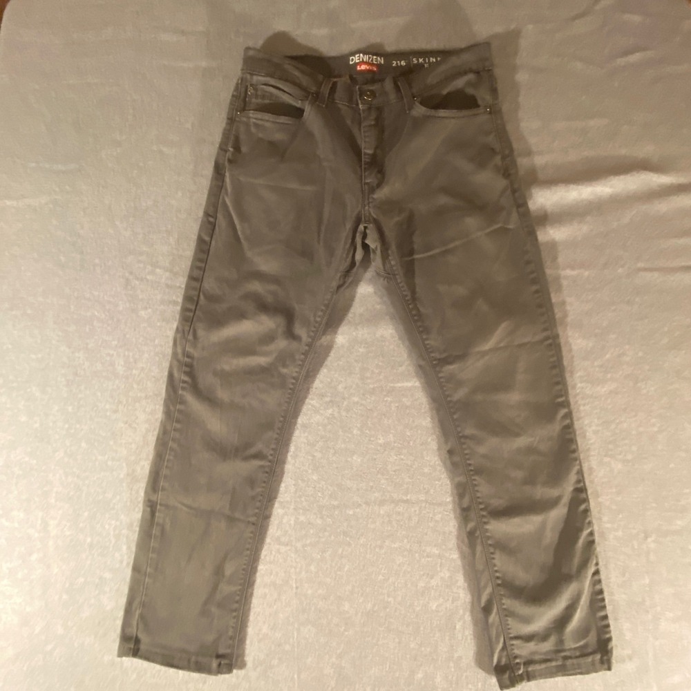 Denizen from Levi's 216 Mens Skinny Fit Gray Pants 33x32 (Actual 33x28)